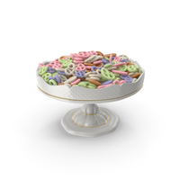 Fancy Porcelain Bowl with Yogurt Covered Mini Pretzels PNG & PSD Images
