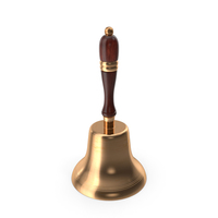 Brass Altar Bell with Wood Handle PNG & PSD Images