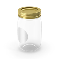 Empty Glass Jar with Cap PNG & PSD Images