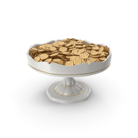 Porcelain Bowl with Mini Crackers PNG & PSD Images