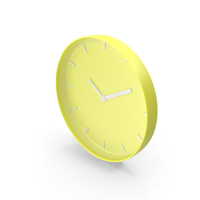 Wall Clock Yellow PNG & PSD Images