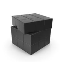 Black Puzzle Cubes PNG & PSD Images