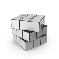 White Puzzle Cube PNG & PSD Images