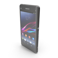 Sony Xperia Z1 Compact Black PNG & PSD Images