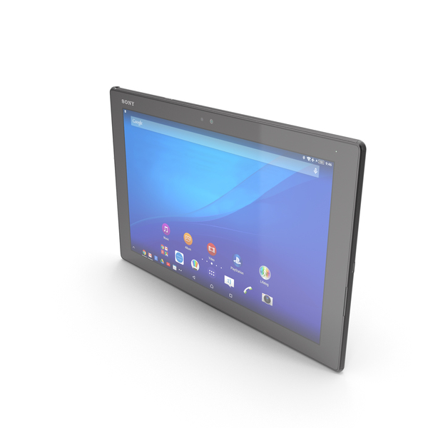 Sony Xperia Z4 Tablet LTE & WiFi Black PNG Images & PSDs for