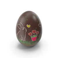 Easter Egg with Bunny PNG & PSD Images