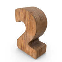 2 Wooden Number PNG & PSD Images