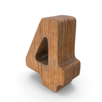 4 Wooden Number PNG & PSD Images