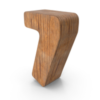 7 Wooden Number PNG & PSD Images