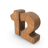 12 Wooden Number PNG & PSD Images