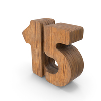 15 Wooden Number PNG & PSD Images