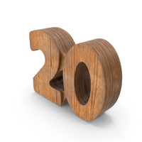 20 Wooden Number PNG & PSD Images