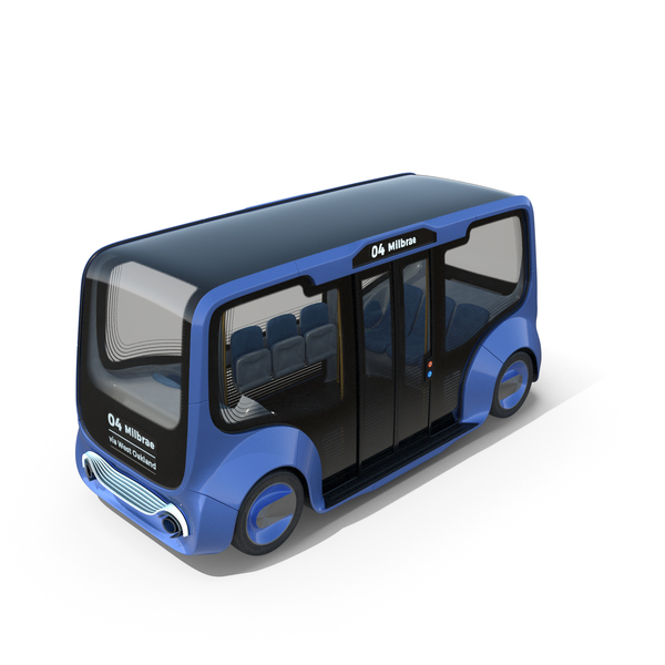 Autonomous Electric Minibus PNG & PSD Images