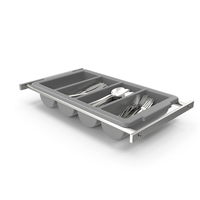 Tray with Cutlery Utensils PNG & PSD Images