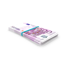 Bundle of 500 Euro Banknotes Bills PNG & PSD Images