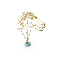 Curtis Jere  Horse Head Wire Sculpture PNG & PSD Images