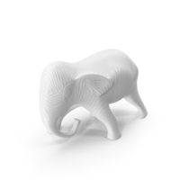 白大象雕塑PNG和PSD图像