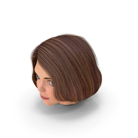 Cartoon Young Girl Head PNG & PSD Images