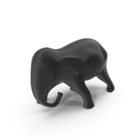 Black Gold Elephant Sculpture PNG & PSD Images