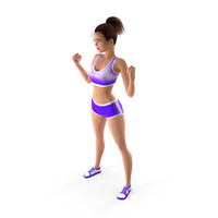 Cartoon Young Girl Sportive Clothes Standing Pose PNG & PSD Images