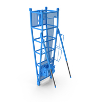 Crane D Pivot Section 9.5m Blue PNG & PSD Images
