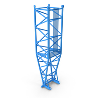 Crane L Pivot Section 10m Blue PNG & PSD Images