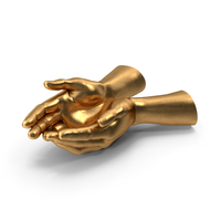 Golden Two Hands Handful Pose PNG & PSD Images