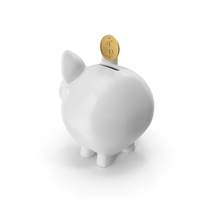 Piggy Bank with Coin PNG & PSD Images
