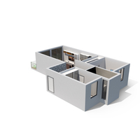 2 Beds Apartment Cross Section PNG & PSD Images