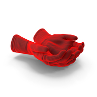 Two Gloves Velvet Handful Pose PNG & PSD Images
