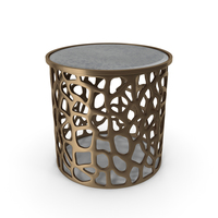 Imogen Copper Drum Side Table PNG & PSD Images