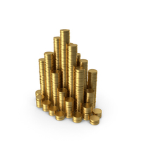 Stacks of Gold Coins PNG & PSD Images