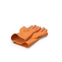 Orange Household Gloves PNG & PSD Images