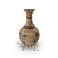 Pot Wooden With Stones PNG & PSD Images