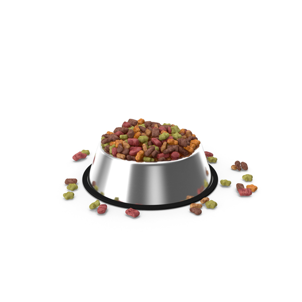 Dry Pet Food Stainless Steel Bowl PNG & PSD Images