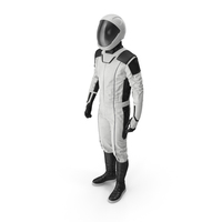 Futuristic Astronaut Space Suit Standing Pose PNG & PSD Images