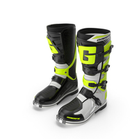 Gaerne SG10 Boots Black White Yellow PNG & PSD Images