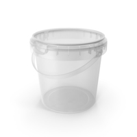Plastic round bucket 600ml PNG & PSD Images