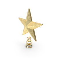 Gold Star Tree Topper PNG & PSD Images