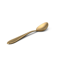 Golden Dessert Spoon PNG & PSD Images