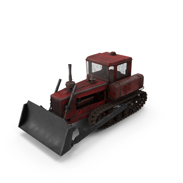 Old Rusty Soviet Crawler Tractor DT-75 PNG & PSD Images