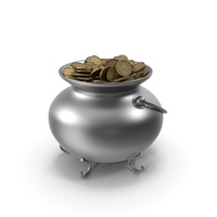Pot Metall With Coins PNG & PSD Images