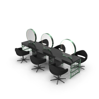 Hair Table Green Gold PNG & PSD Images