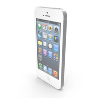 Apple iPhone 5 White/Silver PNG & PSD Images