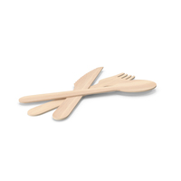 Wooden Cutlery Set PNG & PSD Images