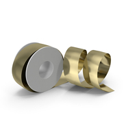 Gold Foil Ribbon Spool PNG & PSD Images