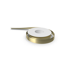Gold Foil Ribbon Spool PNG & PSD Images