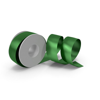 Green Foil Ribbon Spool PNG & PSD Images