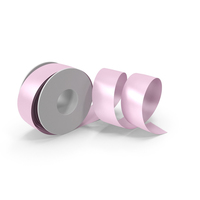 Pink Foil Ribbon Spool PNG & PSD Images