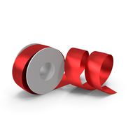Red Foil Ribbon Spool PNG & PSD Images